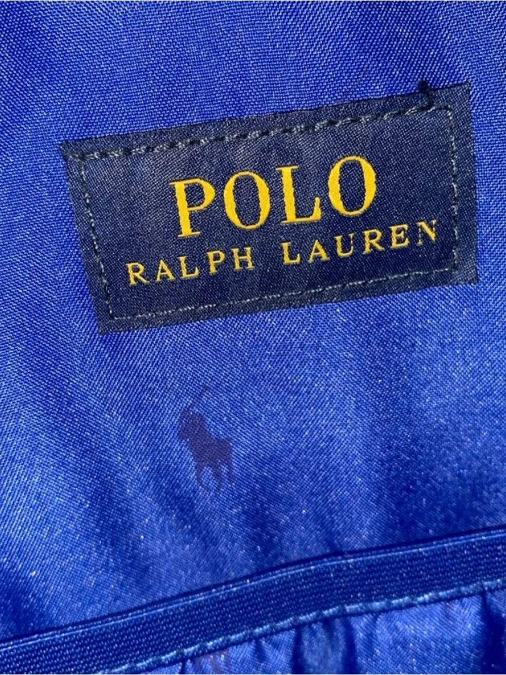 Ralph Lauren Blue and Orange 'R' Canvas Backpack